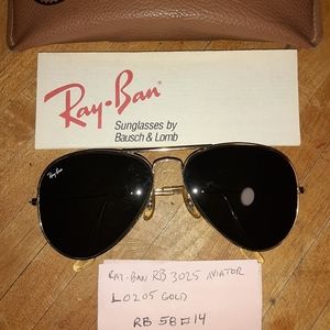 VINTAGE 1980s  RayBan 52][14 Baush&lomb 3025 AVIATOR. PERFECT COND